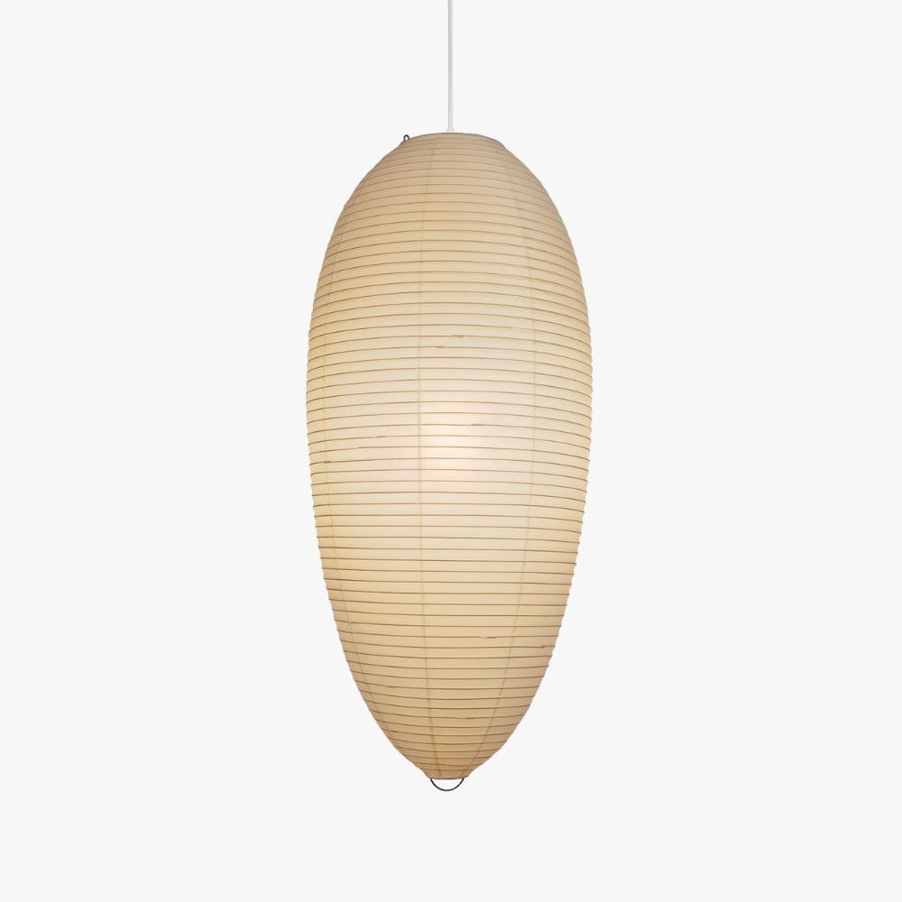 Hanging Ceiling Fixture with Translucent Rice Paper Lampshade 11.4"×19.7" for Dining Room Kitchen Bedroom Ambient Overhead Lighting | Thomler