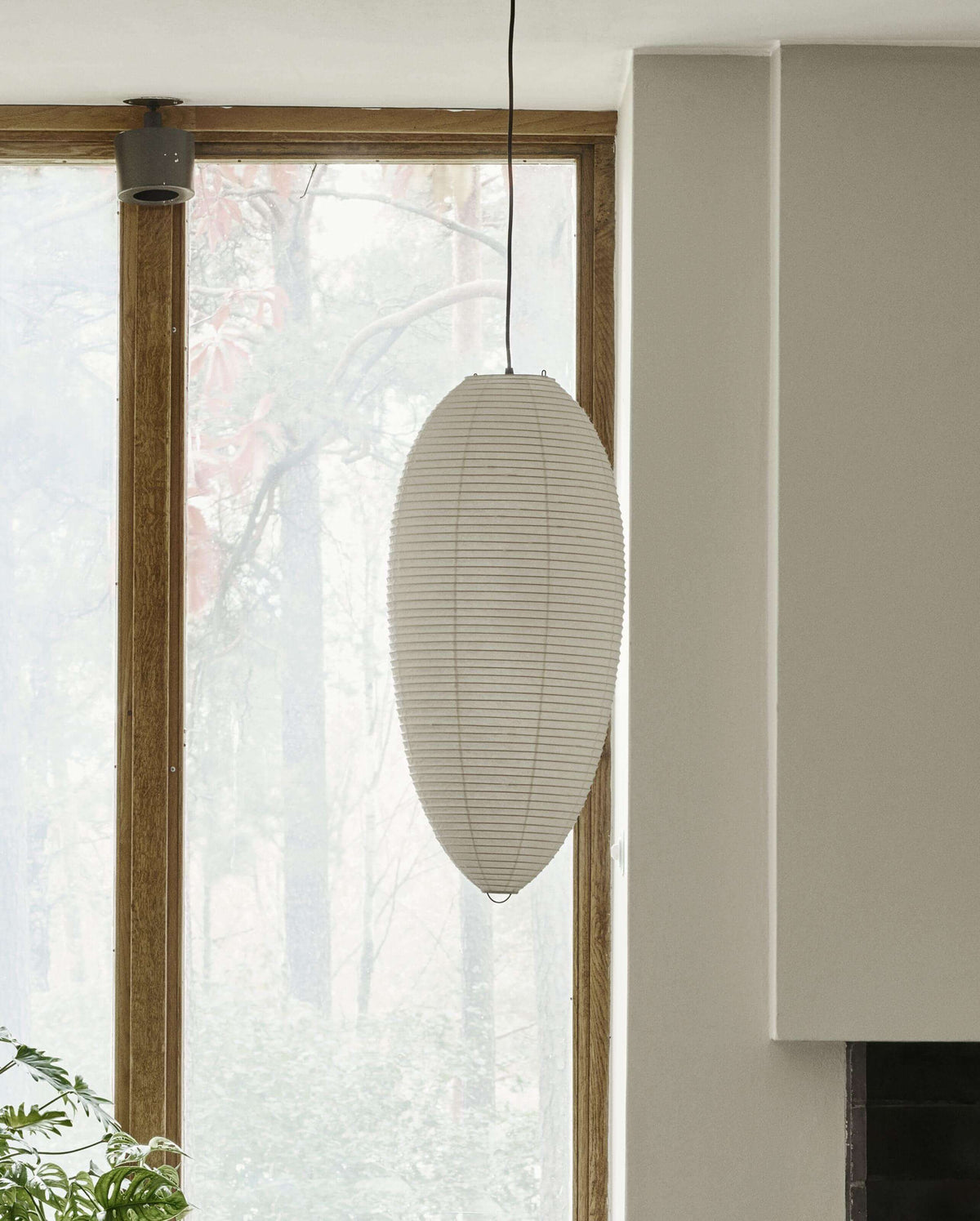 Hanging Ceiling Fixture with Translucent Rice Paper Lampshade 11.4"×19.7" for Dining Room Kitchen Bedroom Ambient Overhead Lighting | Thomler