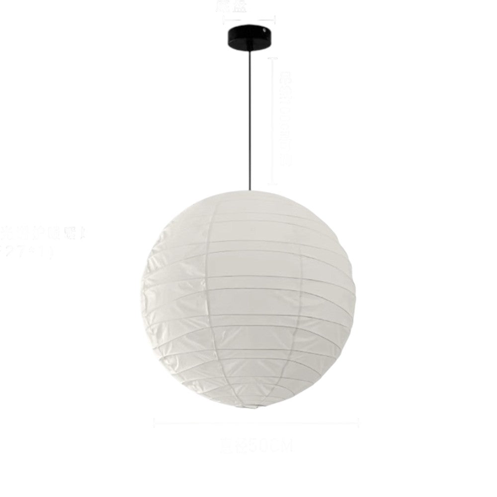 Schwebende Papier-Pendelleuchte, 56 cm, weiße minimalistische Deckenlampe für Schlaf- und Esszimmer | Sanftes Umgebungslicht, höhenverstellbar | Thomler