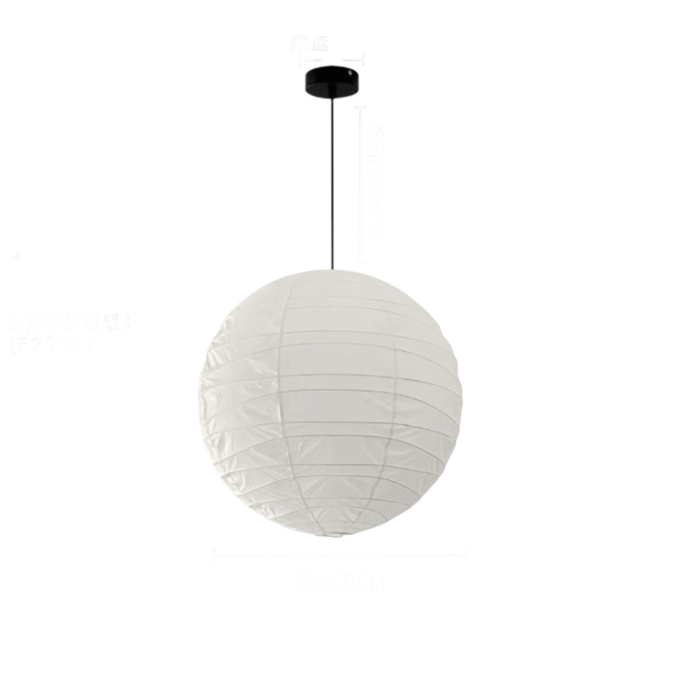 Schwebende Papier-Pendelleuchte, 56 cm, weiße minimalistische Deckenlampe für Schlaf- und Esszimmer | Sanftes Umgebungslicht, höhenverstellbar | Thomler