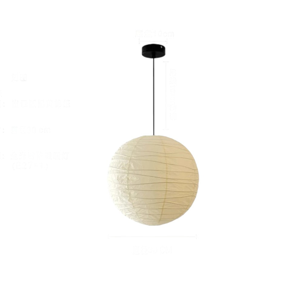 Schwebende Papier-Pendelleuchte, 56 cm, weiße minimalistische Deckenlampe für Schlaf- und Esszimmer | Sanftes Umgebungslicht, höhenverstellbar | Thomler