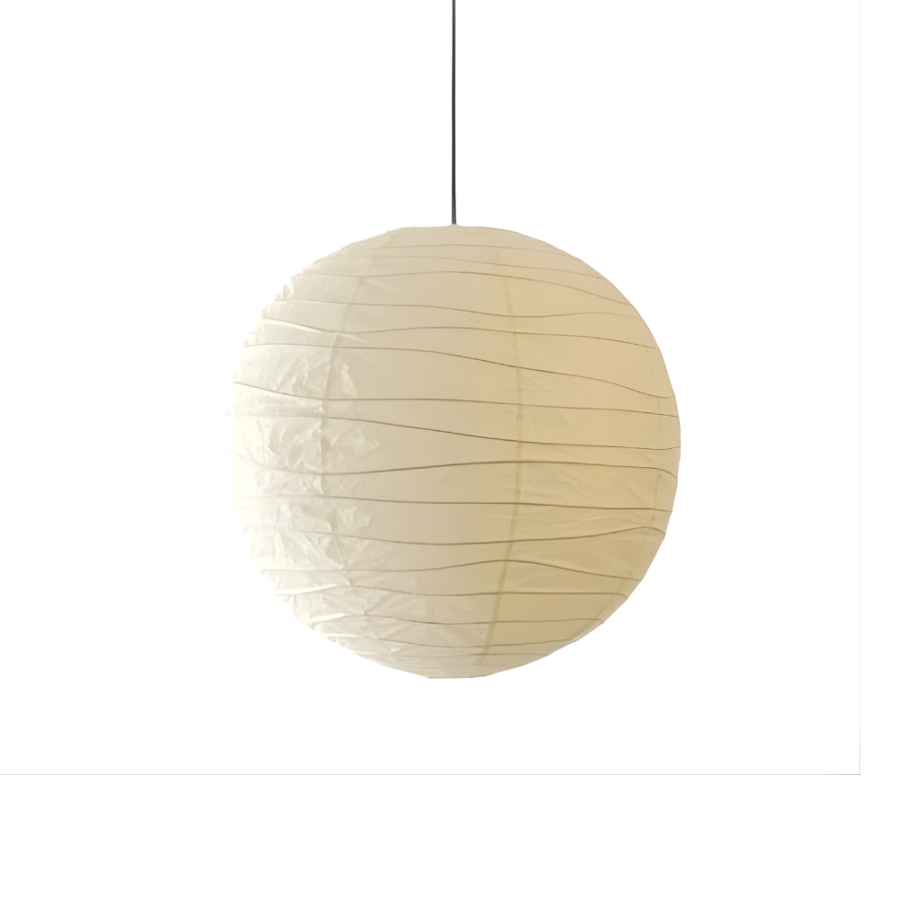 Schwebende Papier-Pendelleuchte, 56 cm, weiße minimalistische Deckenlampe für Schlaf- und Esszimmer | Sanftes Umgebungslicht, höhenverstellbar | Thomler