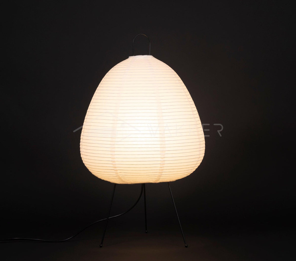Lámpara de acento con pantalla de papel hecha a mano, 10 pulgadas de ancho, luz nocturna LED de brillo cálido para dormitorio, oficina, escritorio, rincón de lectura, estilo minimalista japonés