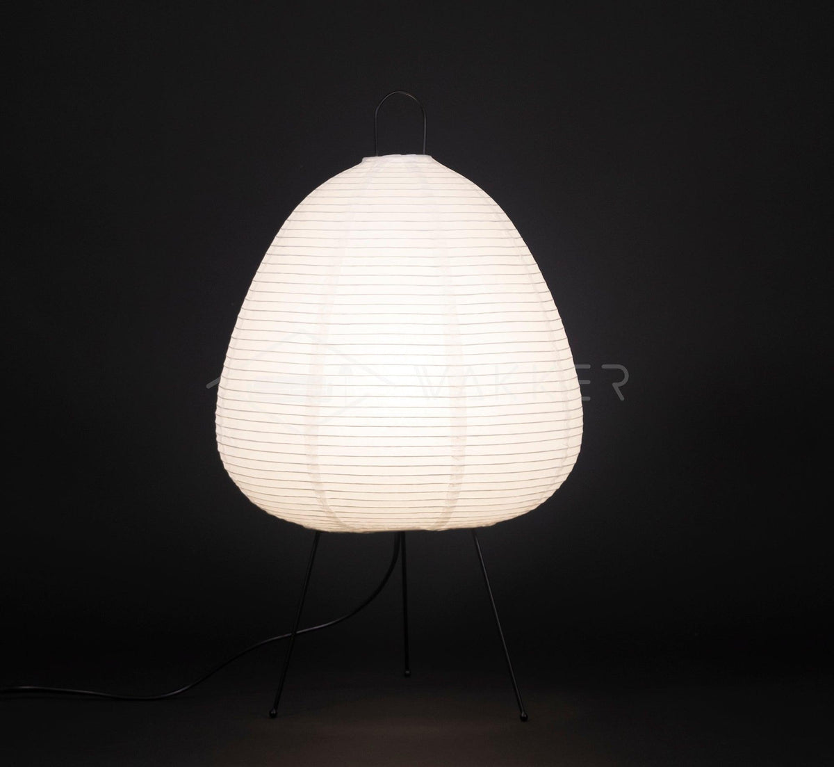 Lámpara de acento con pantalla de papel hecha a mano, 10 pulgadas de ancho, luz nocturna LED de brillo cálido para dormitorio, oficina, escritorio, rincón de lectura, estilo minimalista japonés