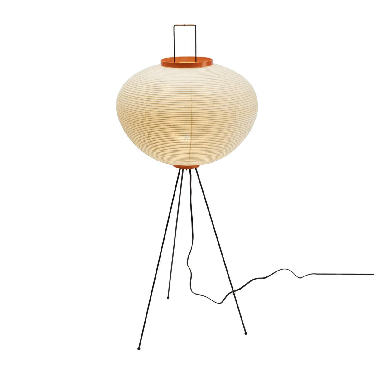 Handcrafted Paper Shade Tripod Standing Lamp 20 in White for Living Room Bedroom Reading Nook Accent Light Japandi Minimalist Decor | Thomler