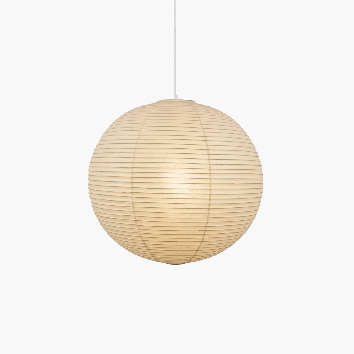 Spherical Wire-Frame Ceiling Fixture with Paper Diffuser for Kitchens & Dining Spaces – Sculptural Overhead Lighting – Adjustable Height Up | Thomler