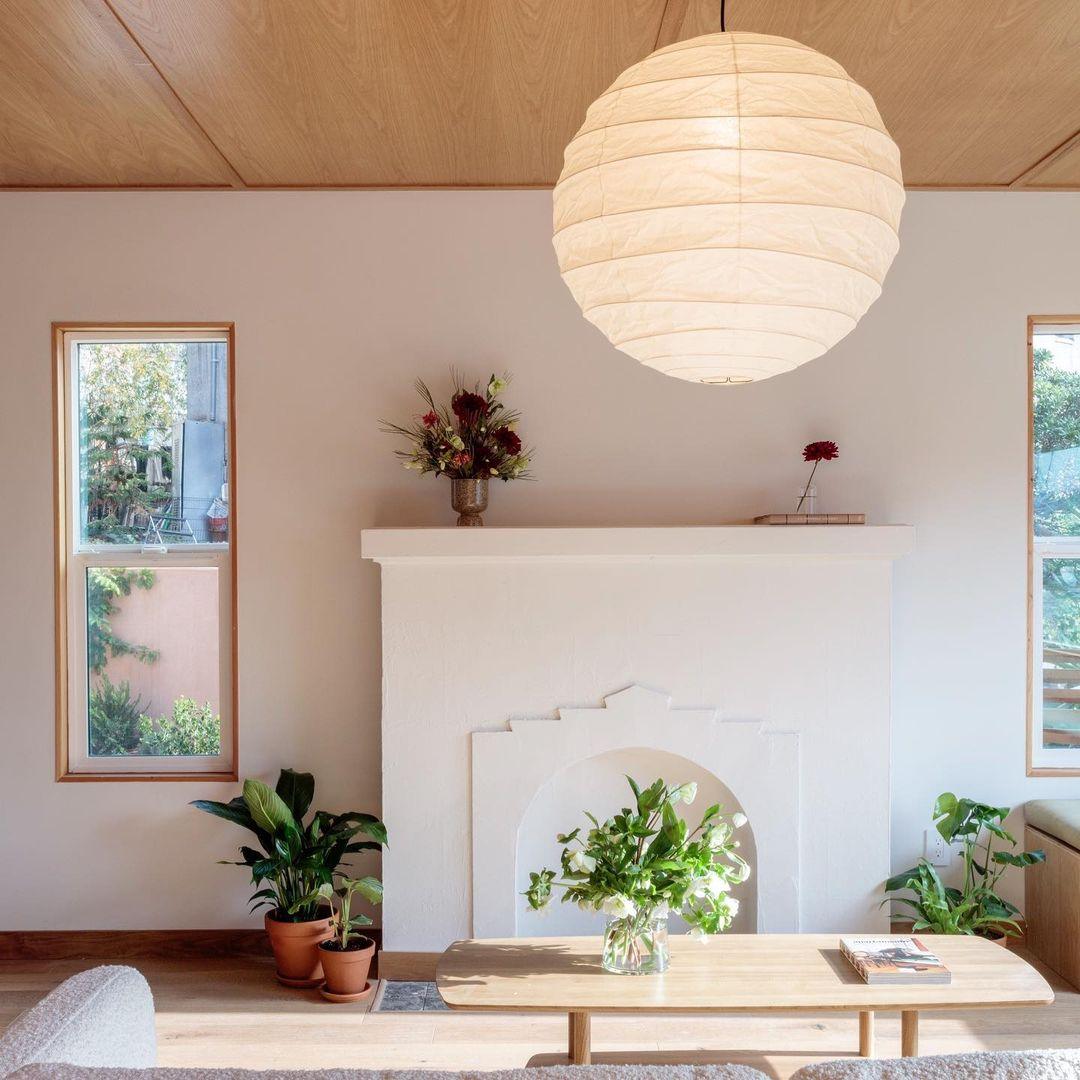 Paper Globe Hanging Light Fixture White Shade Adjustable Wire for Dining Room Living Room Bedroom Overhead Lighting Mid-Century Asian Inspir | Thomler