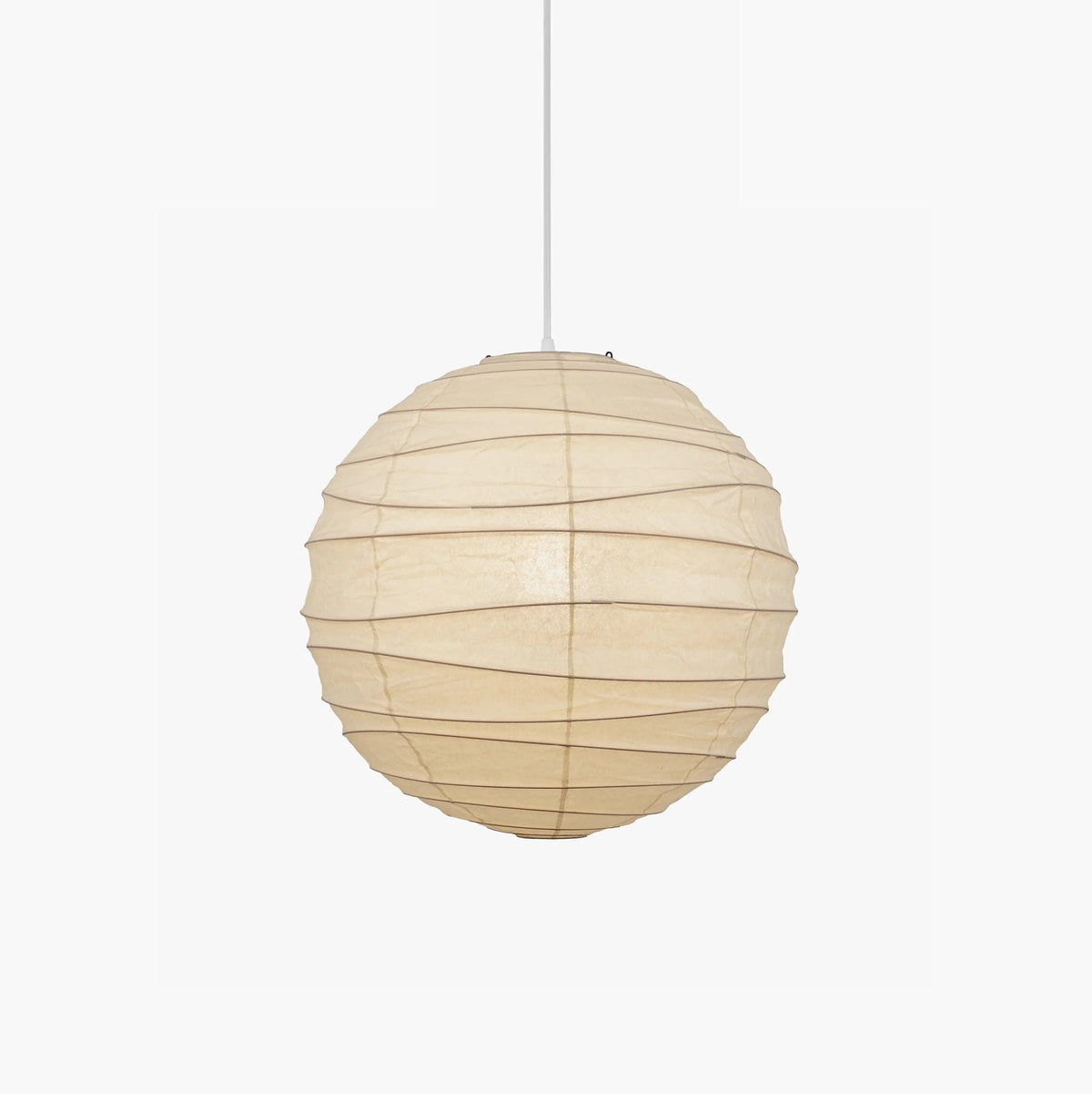 Paper Globe Hanging Light Fixture White Shade Adjustable Wire for Dining Room Living Room Bedroom Overhead Lighting Mid-Century Asian Inspir | Thomler