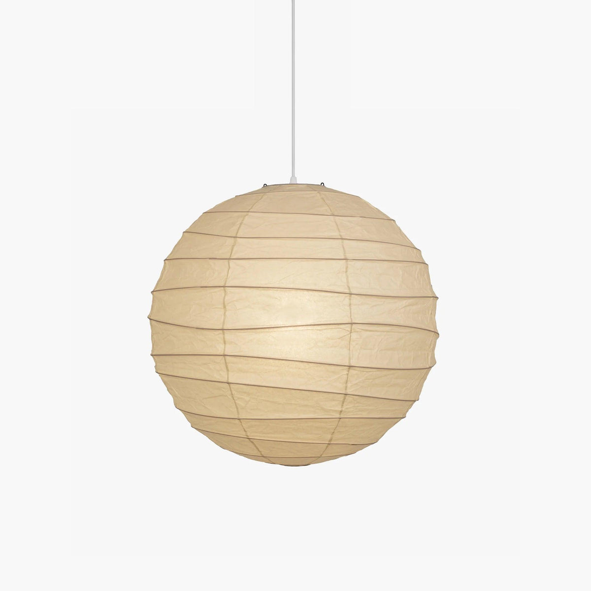 Paper Globe Hanging Light Fixture White Shade Adjustable Wire for Dining Room Living Room Bedroom Overhead Lighting Mid-Century Asian Inspir | Thomler