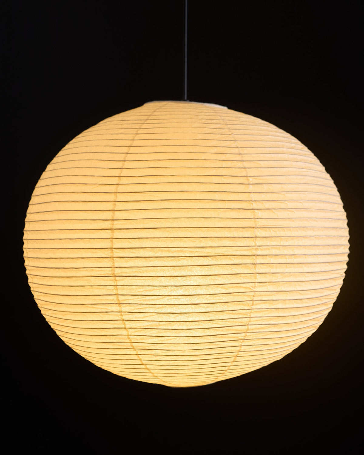 Spherical Wire-Frame Ceiling Fixture with Paper Diffuser for Kitchens & Dining Spaces – Sculptural Overhead Lighting – Adjustable Height Up | Thomler
