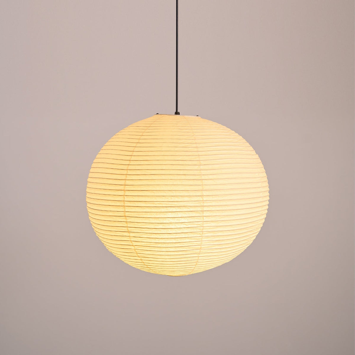 Spherical Wire-Frame Ceiling Fixture with Paper Diffuser for Kitchens & Dining Spaces – Sculptural Overhead Lighting – Adjustable Height Up | Thomler