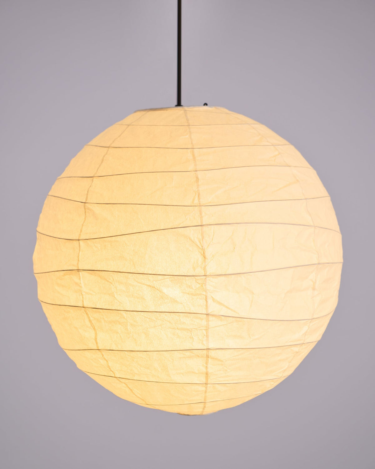 Paper Globe Hanging Light Fixture White Shade Adjustable Wire for Dining Room Living Room Bedroom Overhead Lighting Mid-Century Asian Inspir | Thomler