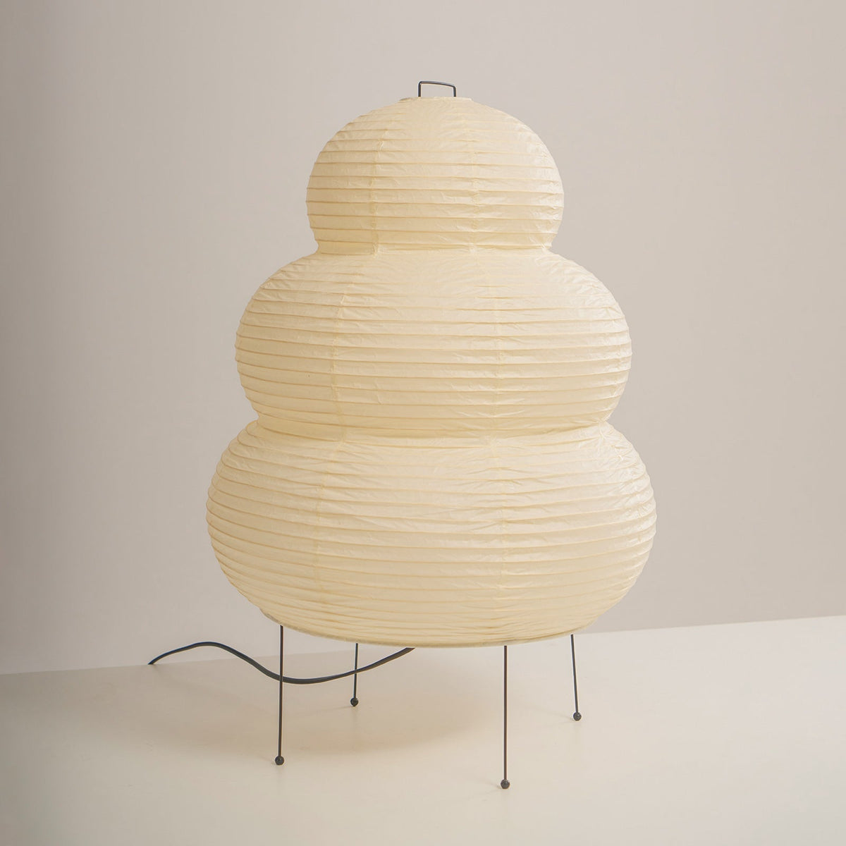 Lámpara de acento con pantalla de papel hecha a mano, 10 pulgadas de ancho, luz nocturna LED de brillo cálido para dormitorio, oficina, escritorio, rincón de lectura, estilo minimalista japonés