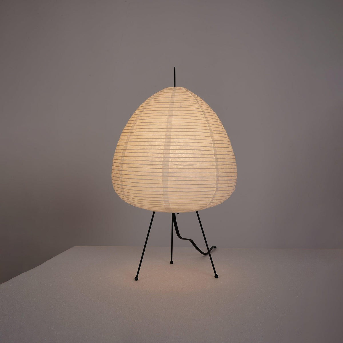 Lámpara de acento con pantalla de papel hecha a mano, 10 pulgadas de ancho, luz nocturna LED de brillo cálido para dormitorio, oficina, escritorio, rincón de lectura, estilo minimalista japonés