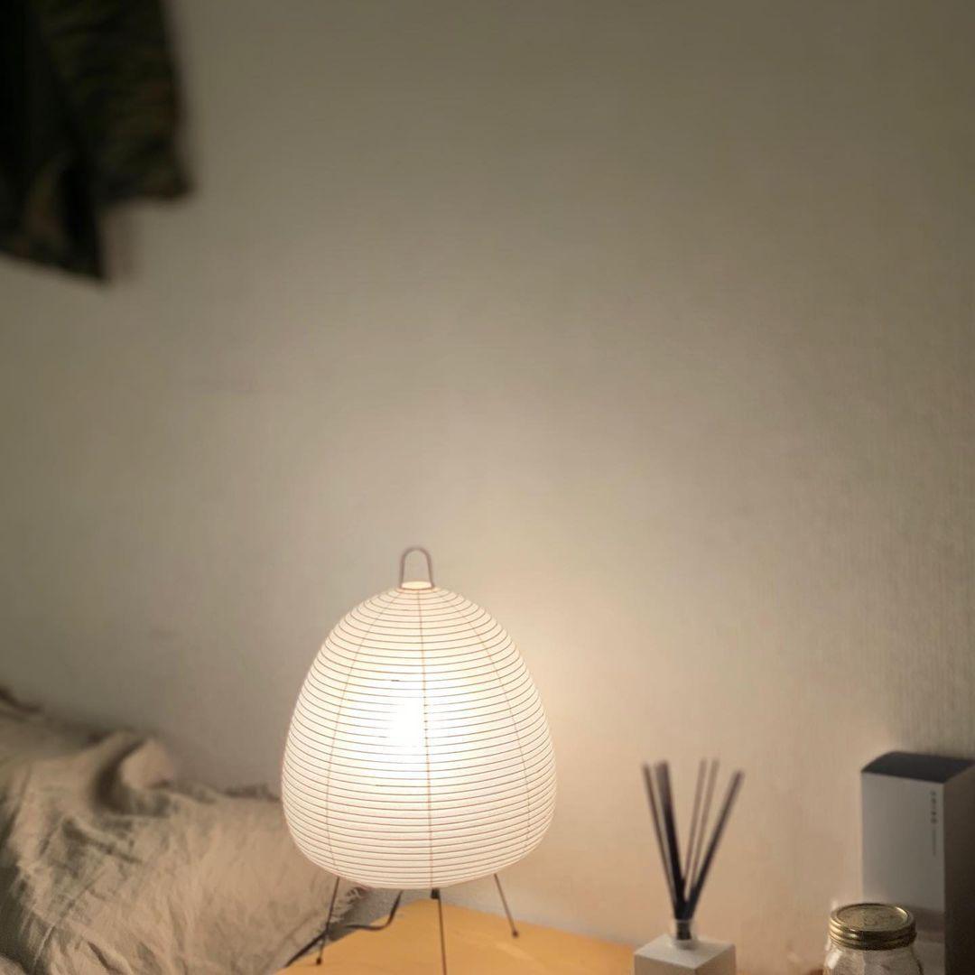 Lámpara de acento con pantalla de papel hecha a mano, 10 pulgadas de ancho, luz nocturna LED de brillo cálido para dormitorio, oficina, escritorio, rincón de lectura, estilo minimalista japonés