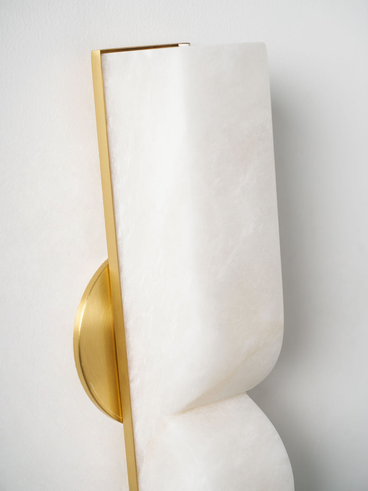 Alabaster LED Wall Light Fixture 14 inches Hardwired Gold Black Finish Adjustable Color Temperature for Bedroom Hallway Living Room Modern A | Thomler