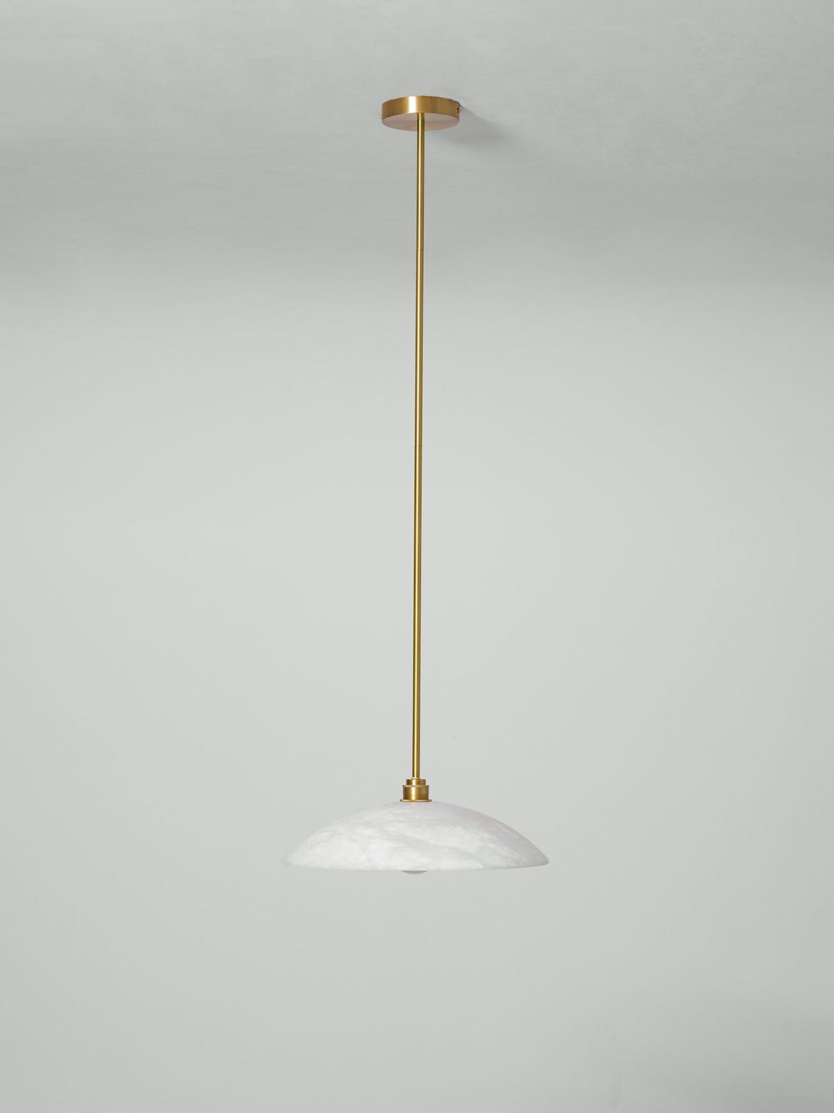 Lámpara de techo tipo globo de piedra blanca de 16 pulgadas, domo con cable ajustable para isla de cocina, comedor o sala de estar, lámpara colgante con casquillo E26 | Thomler