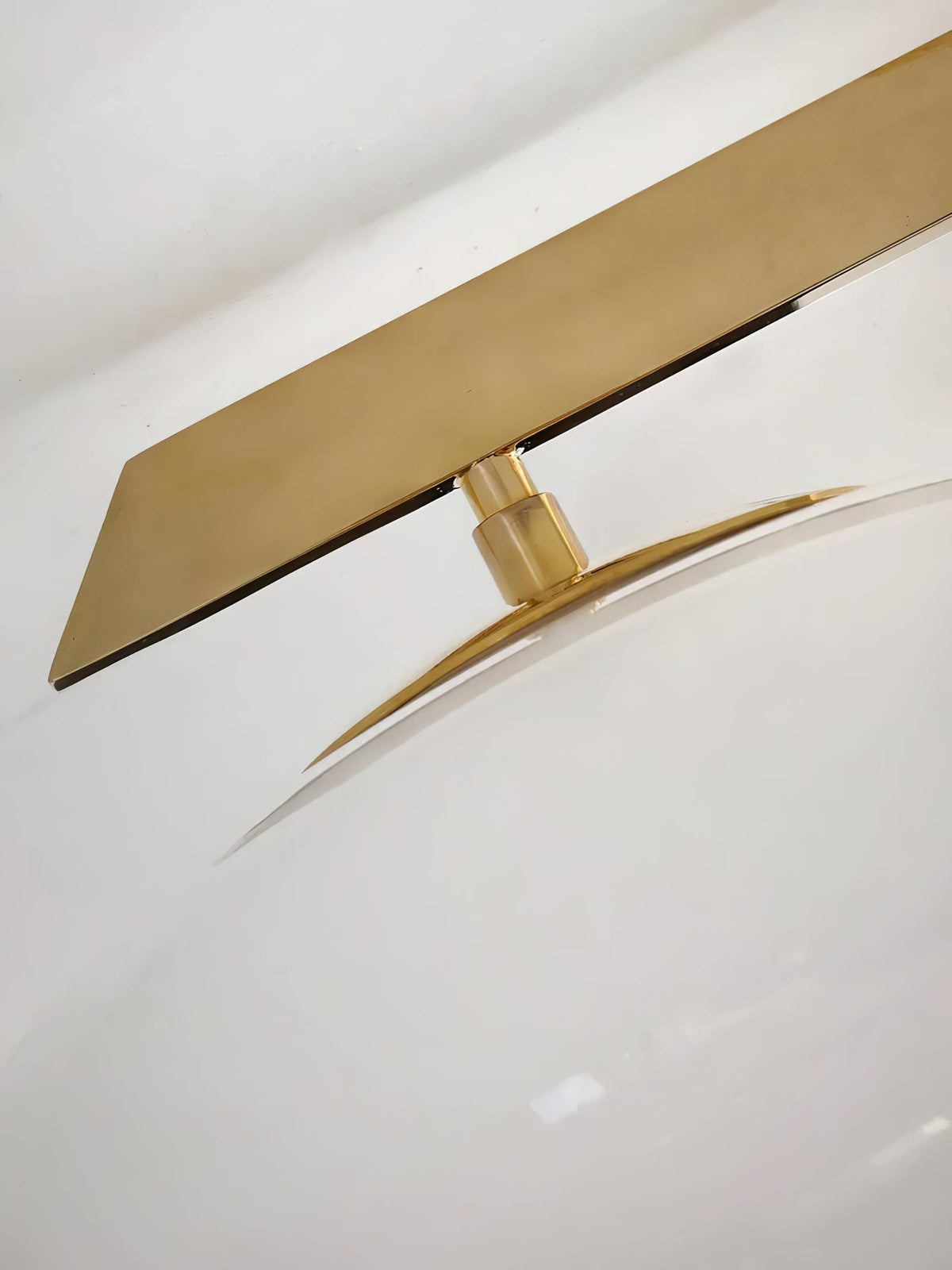 Five-Arm Flush Mount Ceiling Fixture with Milky White Shades in Warm Gold Finish for Kitchen Island Bedroom Hallway Entry Foyer Low Profile | Thomler