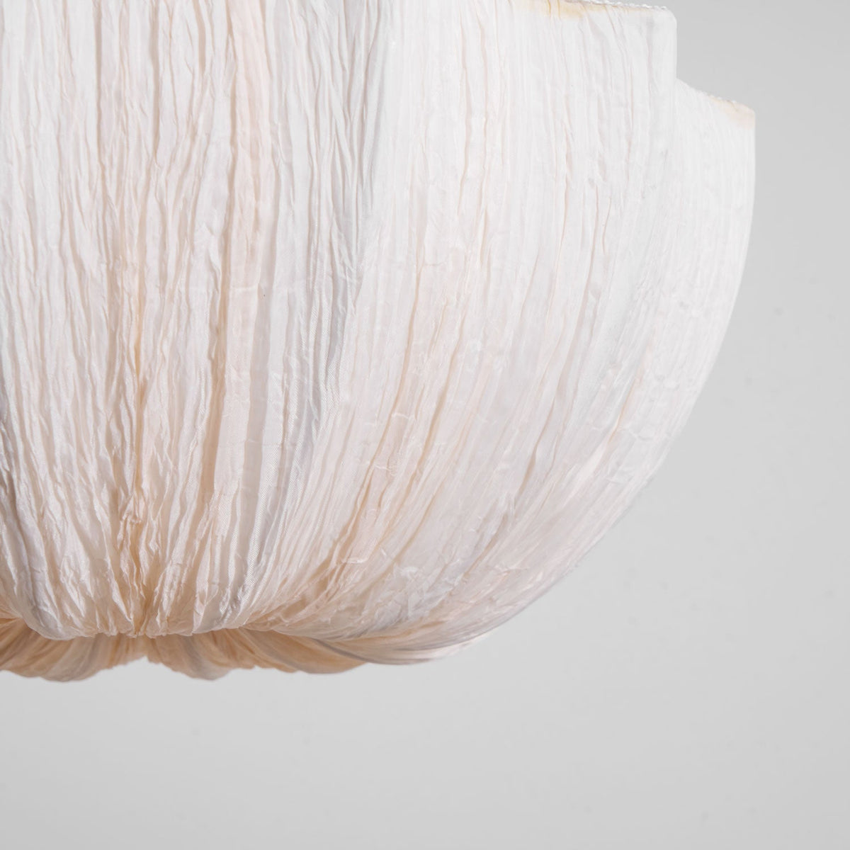 Stoffen plafondlamp met komvormige kap voor keukens en eetruimtes, 16 inch verstelbaar hangarmatuur, neutrale beige stoffen lampenkap Thr | Thomler