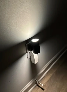 Plug-In LED Night Light with Auto Sensor 10W Dimmable Warm White for Bedroom Hallway Bathroom Stairwell Compact Wall Sconce | Thomler