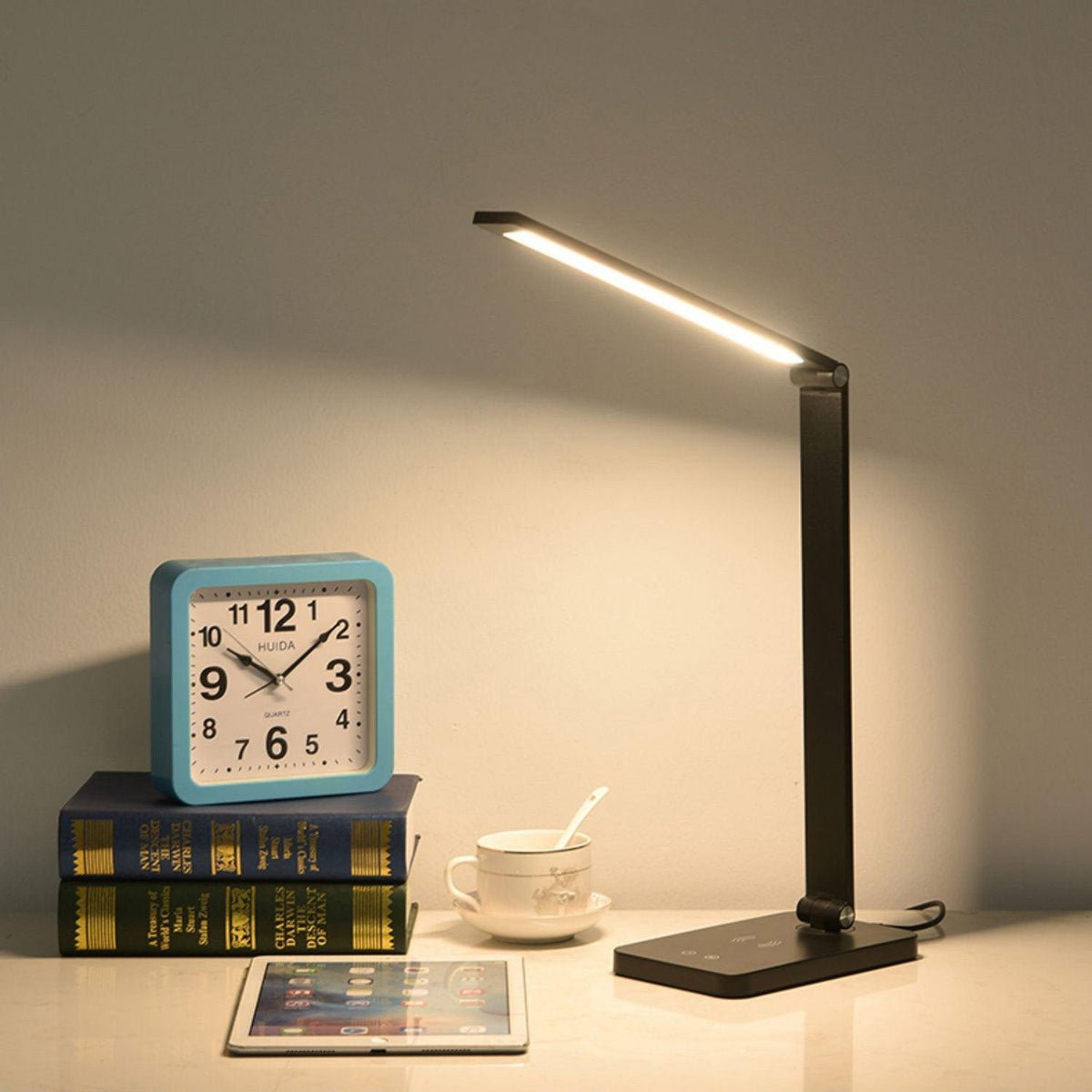 Adjustable LED Task Light 15W with USB Port Aluminum Metal Frame Touch Control 14 in for Home Office Workspace Reading Computer Desk Study D | Thomler
