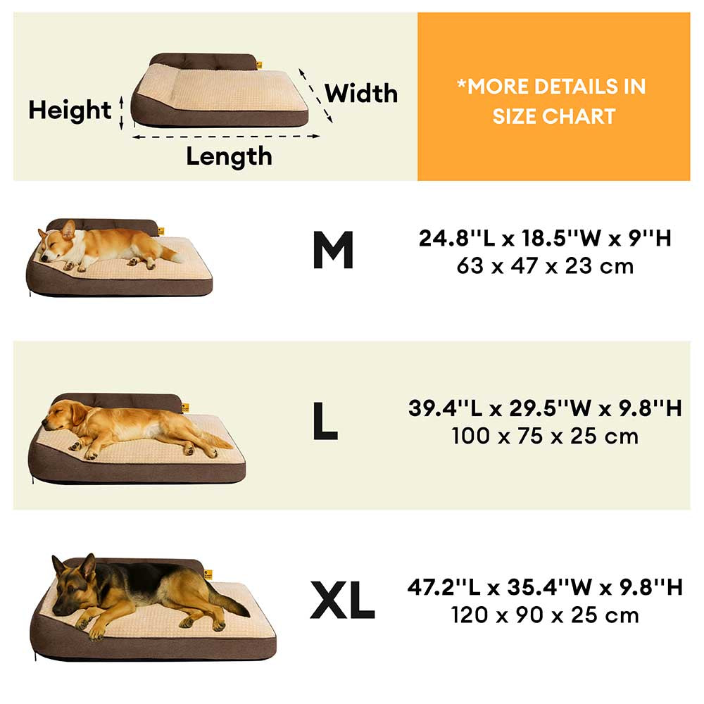 Orthopedisch honden- en kattenmand met opstaande rand – Wasbaar, antislip onderkant, comfort voor alle seizoenen