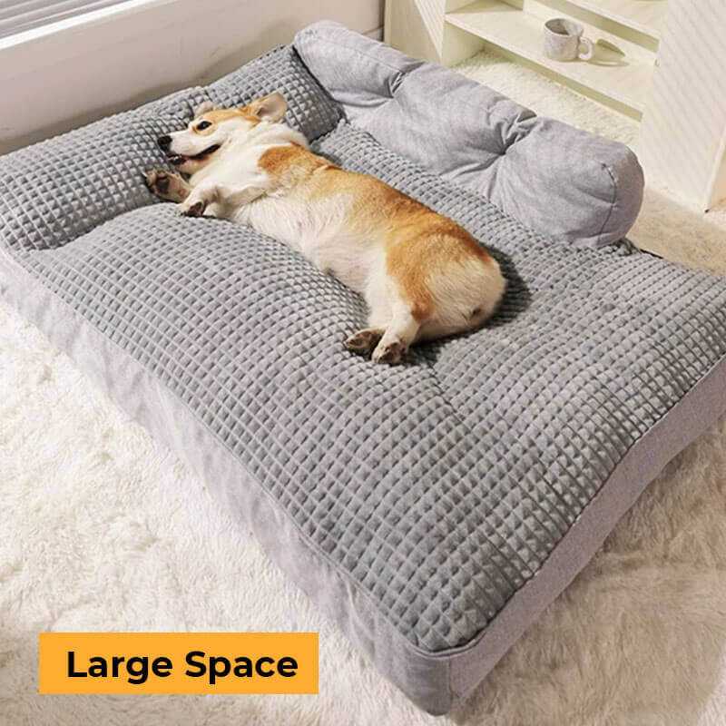 Orthopedisch honden- en kattenmand met opstaande rand – Wasbaar, antislip onderkant, comfort voor alle seizoenen