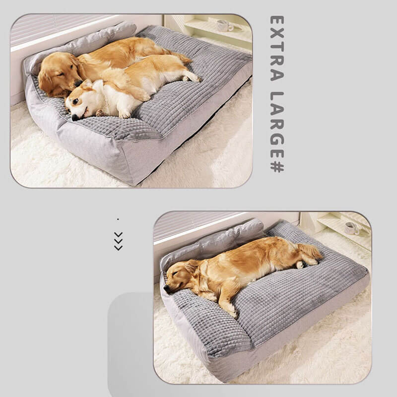 Orthopedisch honden- en kattenmand met opstaande rand – Wasbaar, antislip onderkant, comfort voor alle seizoenen