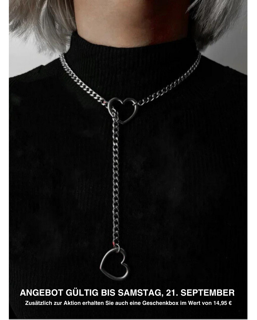 Stainless Steel Heart Pendant Necklace Cuban Link Chain Unisex Jewelry Silver Gold Black for Men Women Everyday Wear | Thomler