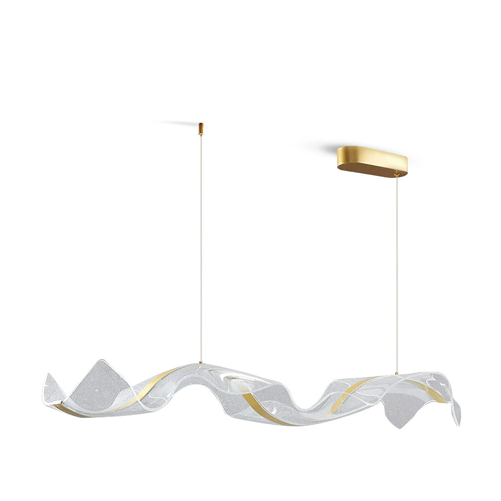 Lineaire LED-plafondlamp 100-150 cm Dimbaar Acryl Hanglamp voor Eetkamer Woonkamer Keuken Moderne Hanglamp met Afstandsbediening | Thomler