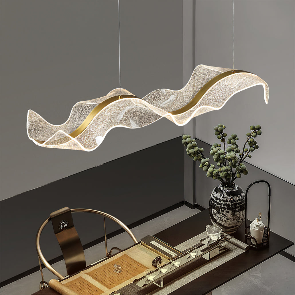 Lineaire LED-plafondlamp 100-150 cm Dimbaar Acryl Hanglamp voor Eetkamer Woonkamer Keuken Moderne Hanglamp met Afstandsbediening | Thomler