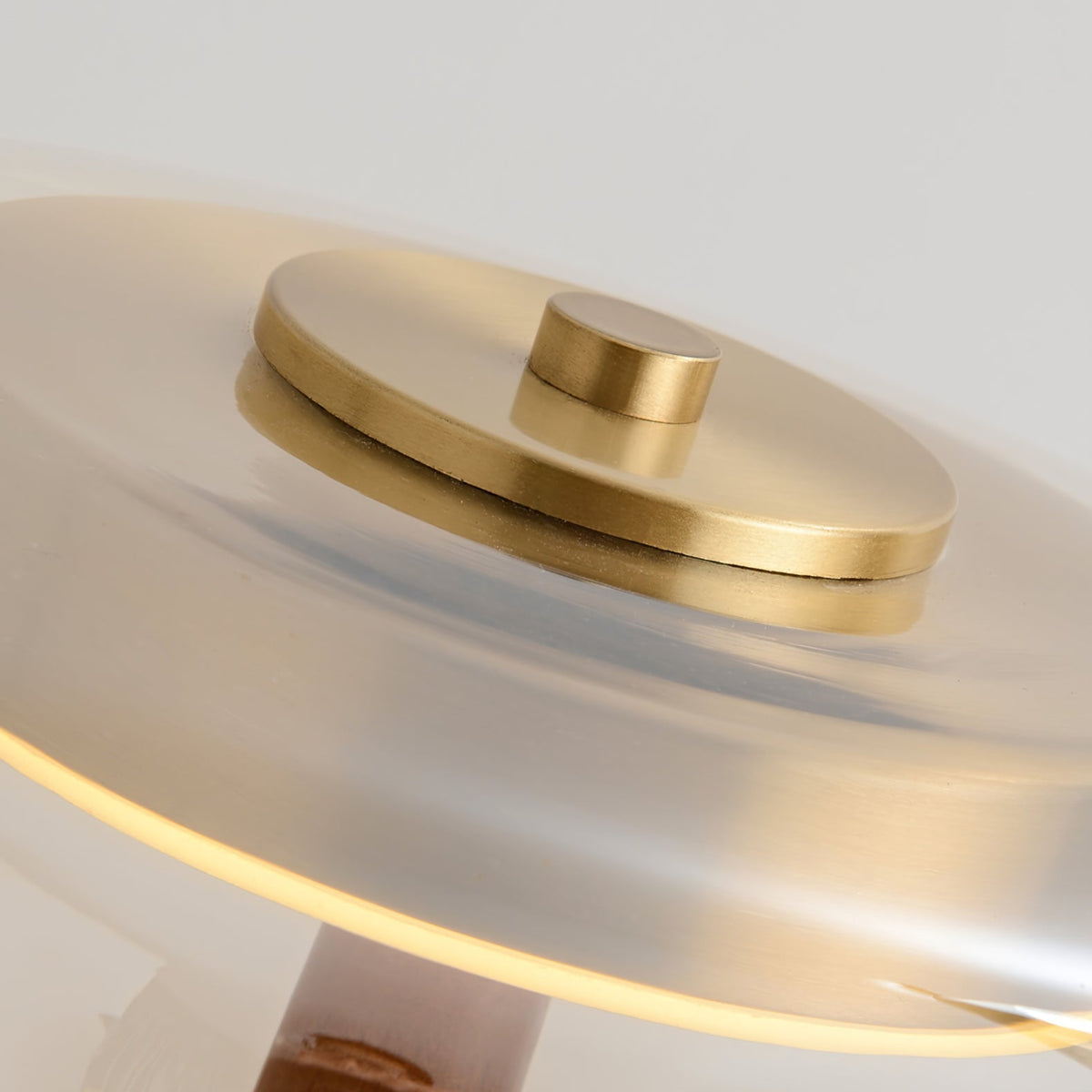 Desk Lamp with 3 Color Temperatures Glass and Brass LED Touch Light for Bedroom Office Nightstand Reading Warm Cool Neutral White 12W 10 Inc | Thomler