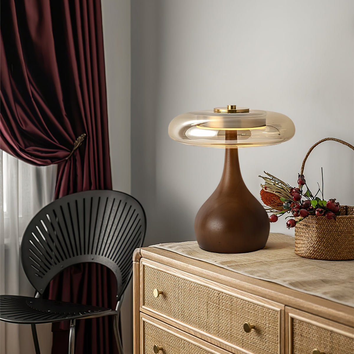 Desk Lamp with 3 Color Temperatures Glass and Brass LED Touch Light for Bedroom Office Nightstand Reading Warm Cool Neutral White 12W 10 Inc | Thomler