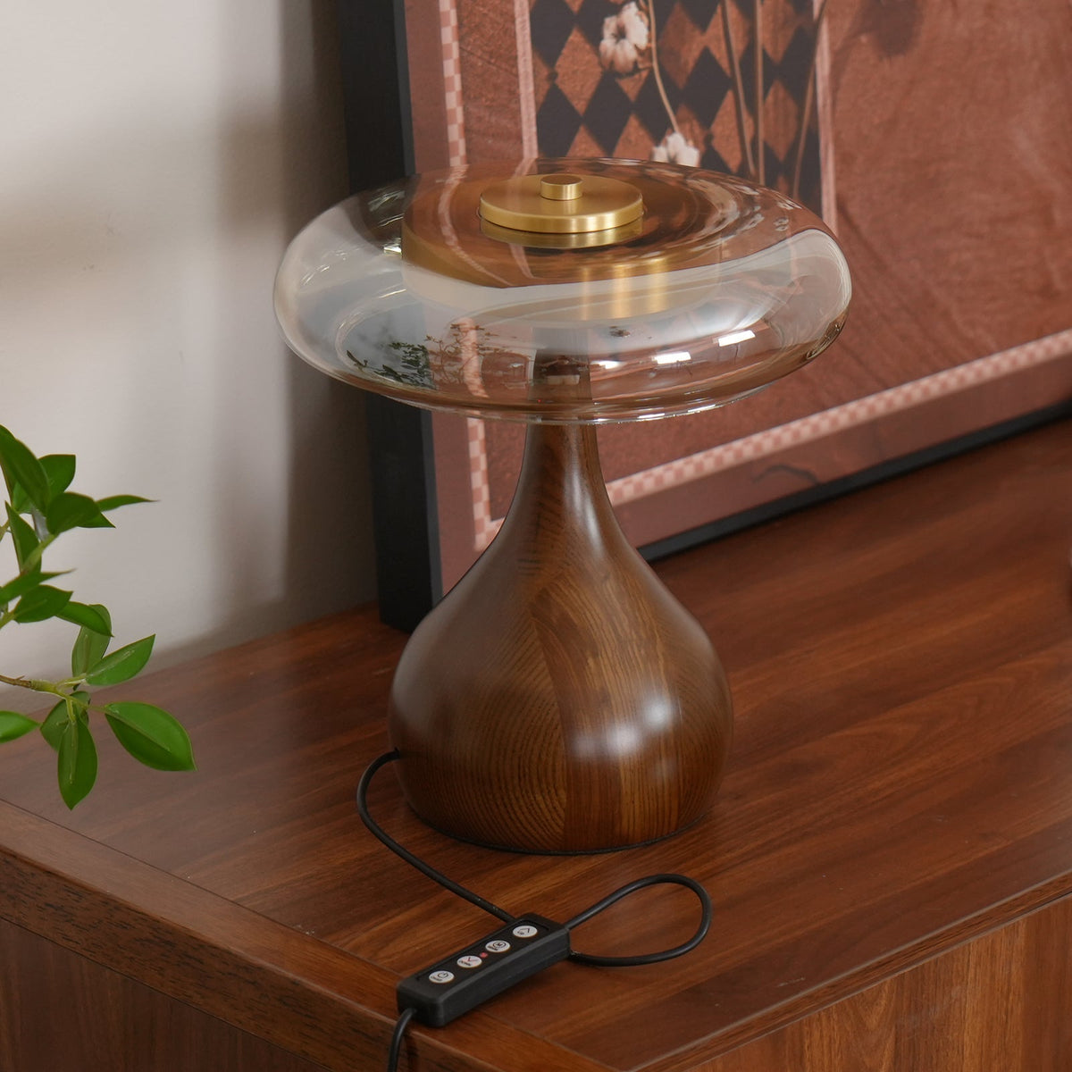 Desk Lamp with 3 Color Temperatures Glass and Brass LED Touch Light for Bedroom Office Nightstand Reading Warm Cool Neutral White 12W 10 Inc | Thomler
