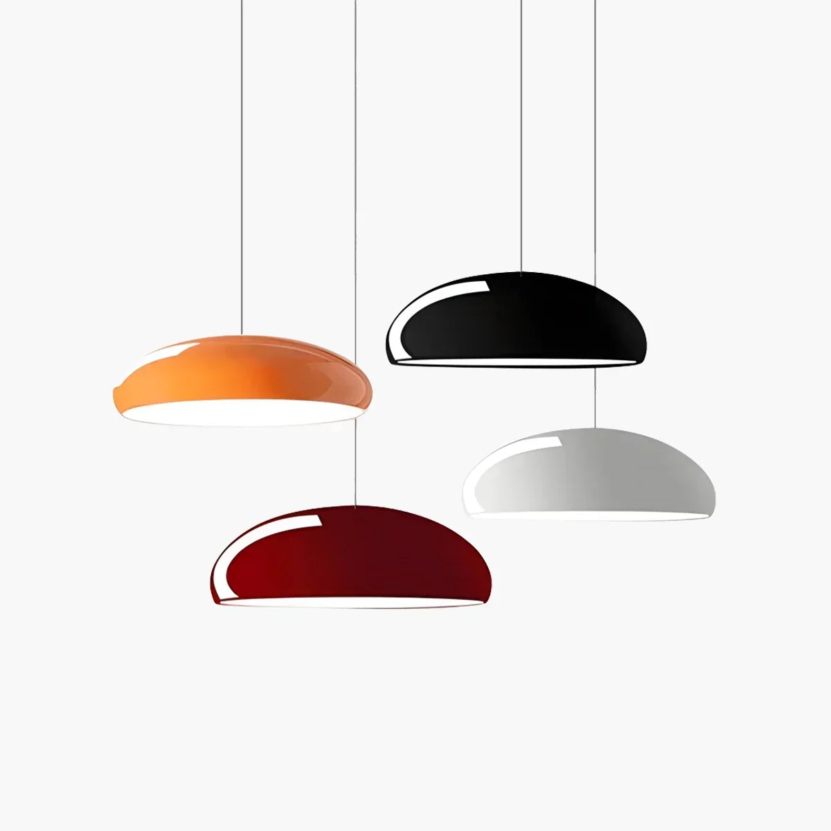 LED-Deckenleuchte mit umschaltbaren Lichtmodi für Kücheninseln, Esszimmer & offene Wohnbereiche – Runde Deckenlampe aus glänzendem Metall | Thomler