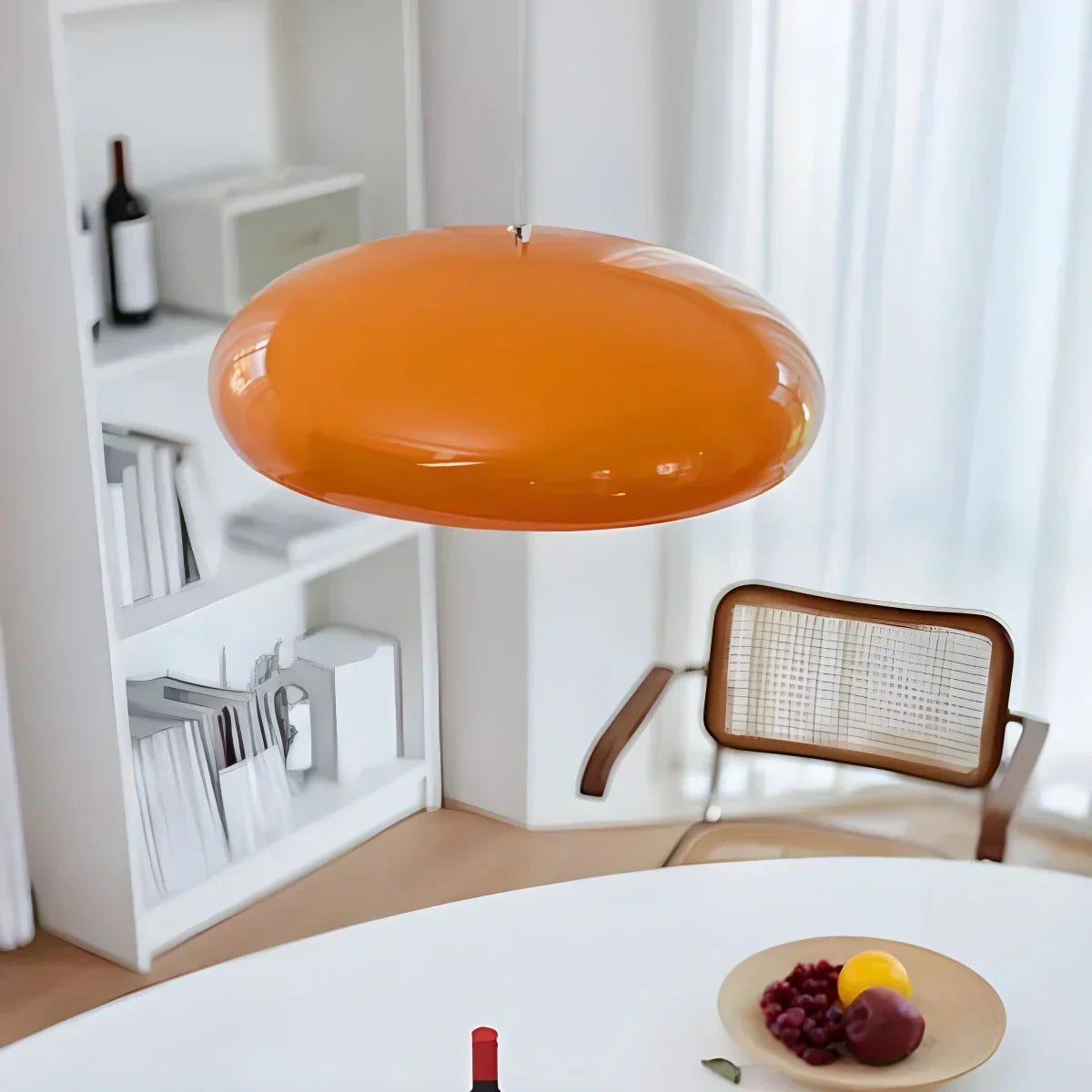 LED-Deckenleuchte mit umschaltbaren Lichtmodi für Kücheninseln, Esszimmer & offene Wohnbereiche – Runde Deckenlampe aus glänzendem Metall | Thomler