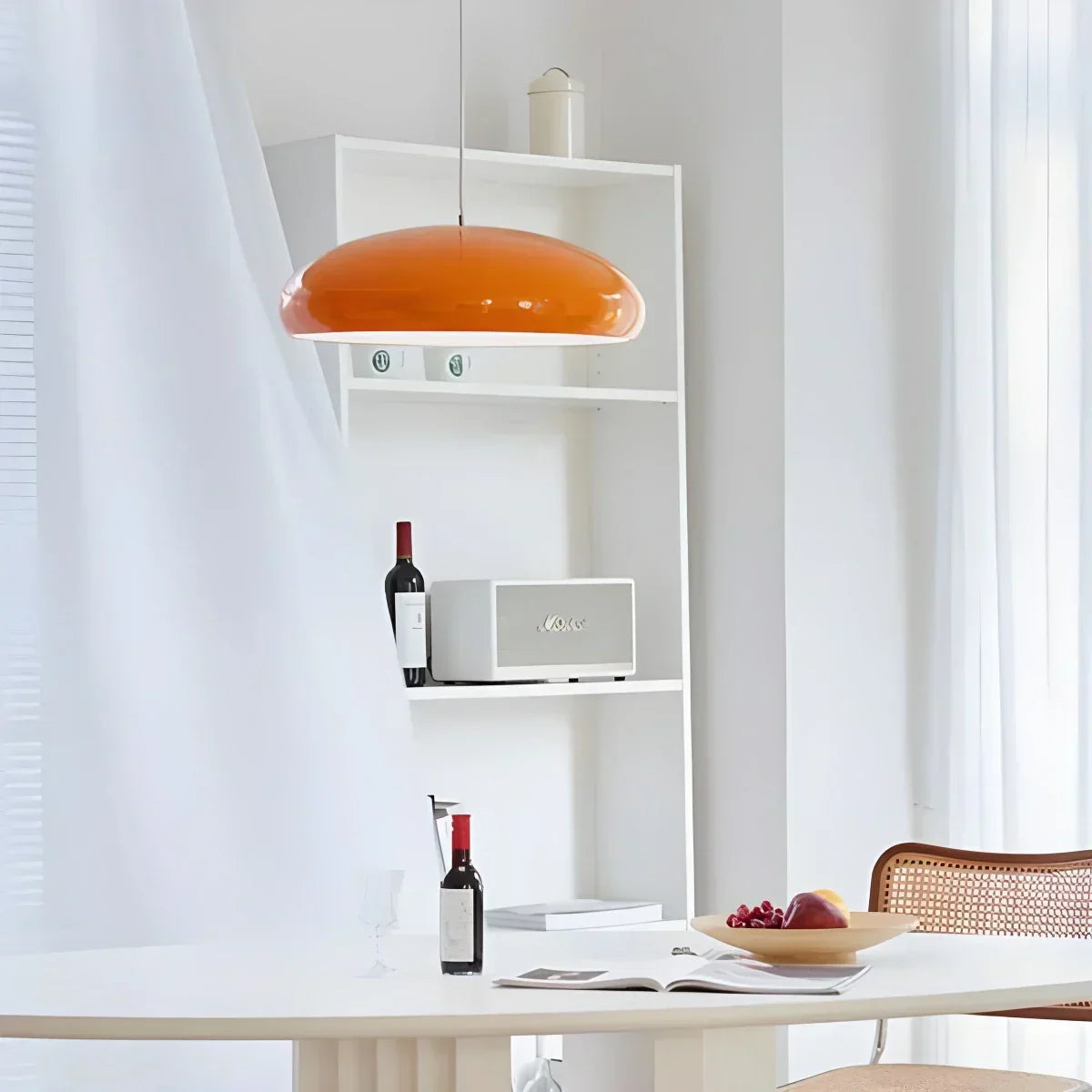 LED-Deckenleuchte mit umschaltbaren Lichtmodi für Kücheninseln, Esszimmer & offene Wohnbereiche – Runde Deckenlampe aus glänzendem Metall | Thomler