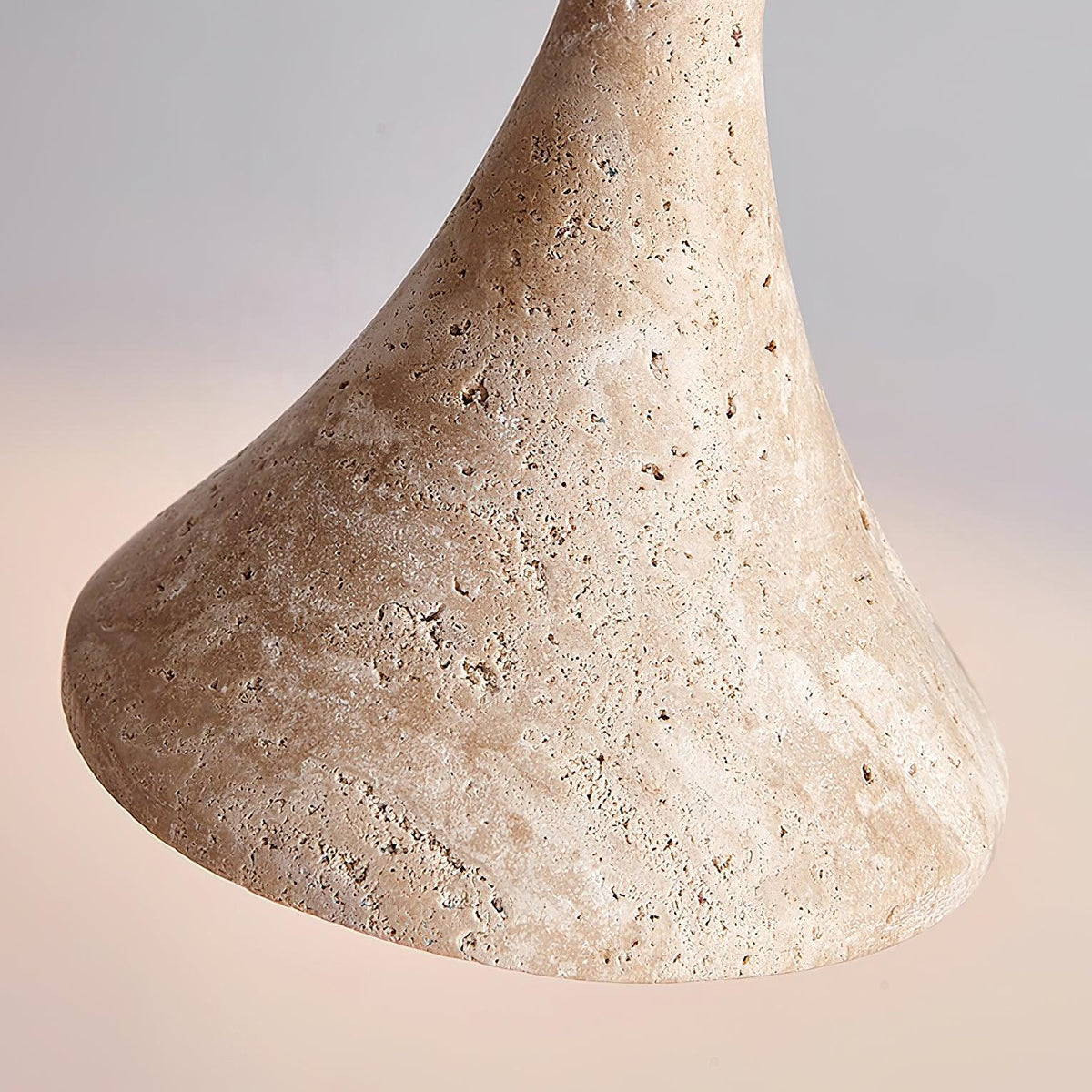 Natural Stone Ceiling Pendant | 5-Inch Compact Drop Light for Counters, Nightstands & Dining Nooks | Adjustable Cord | Warm Ambient Glow | Thomler
