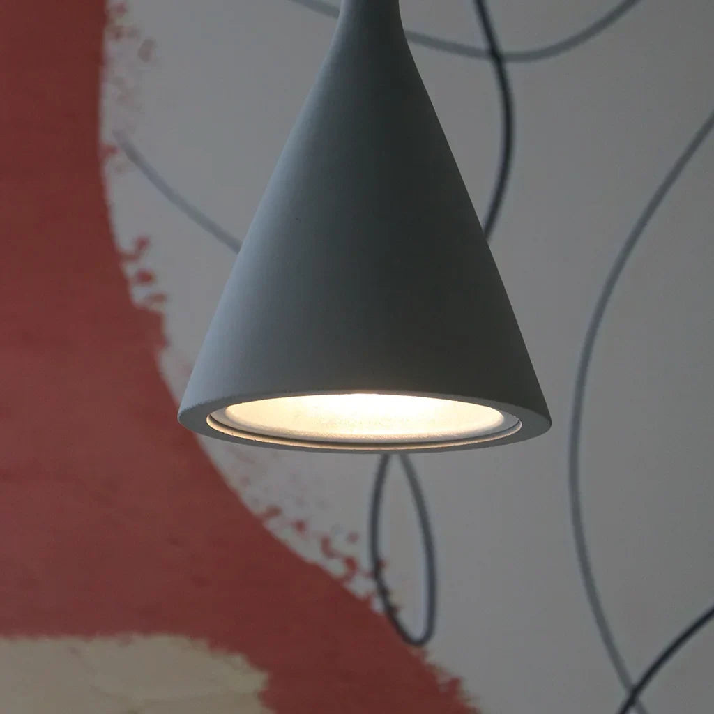 Industrial Concrete Hanging Light 10 in Gray E27 Socket Adjustable Height Ceiling Fixture for Kitchen Island Dining Table Counter Cafe Moder | Thomler