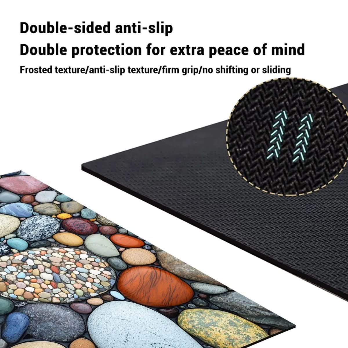 Alfombra de piedra de secado rápido, 24x35 pulgadas, tapete absorbente antideslizante para ducha, baño, entrada, cocina, pasillo y áreas húmedas de alto tráfico | Thomler