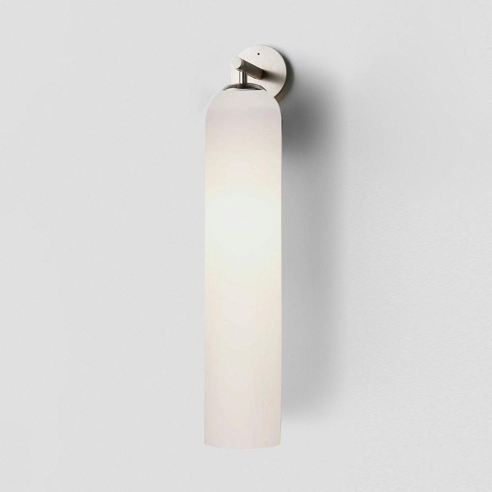 Aplique de pared cilíndrico de cristal, lámpara vertical de 19 pulgadas para sala de estar, dormitorio, pasillo, iluminación ambiental, montaje hacia arriba o hacia abajo, dorado, negro, níquel