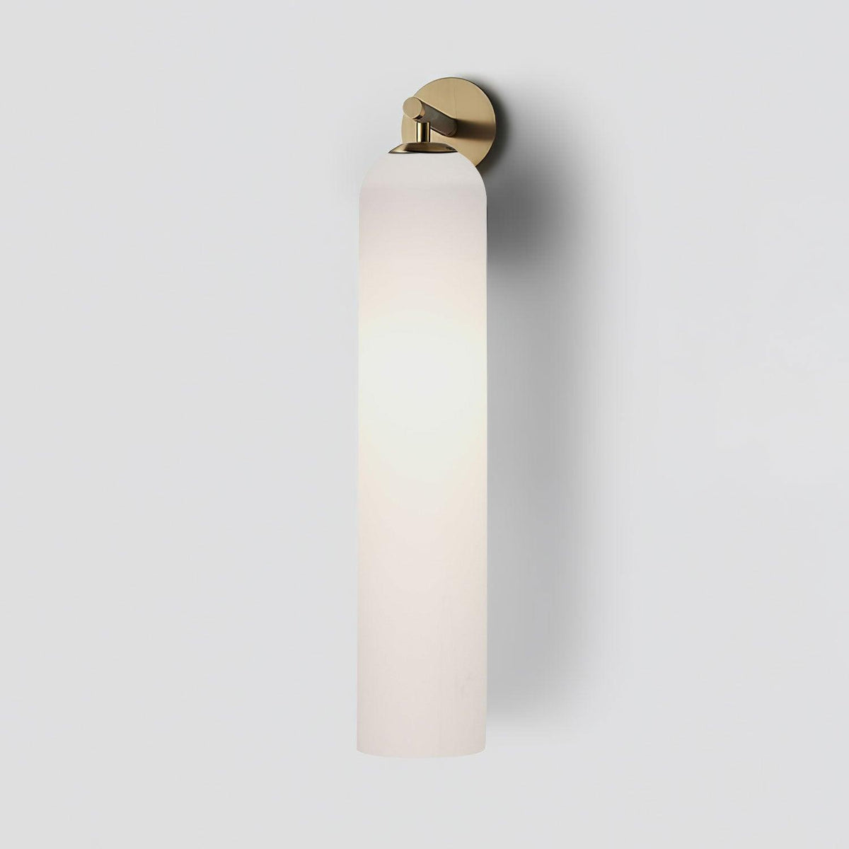 Aplique de pared cilíndrico de cristal, lámpara vertical de 19 pulgadas para sala de estar, dormitorio, pasillo, iluminación ambiental, montaje hacia arriba o hacia abajo, dorado, negro, níquel