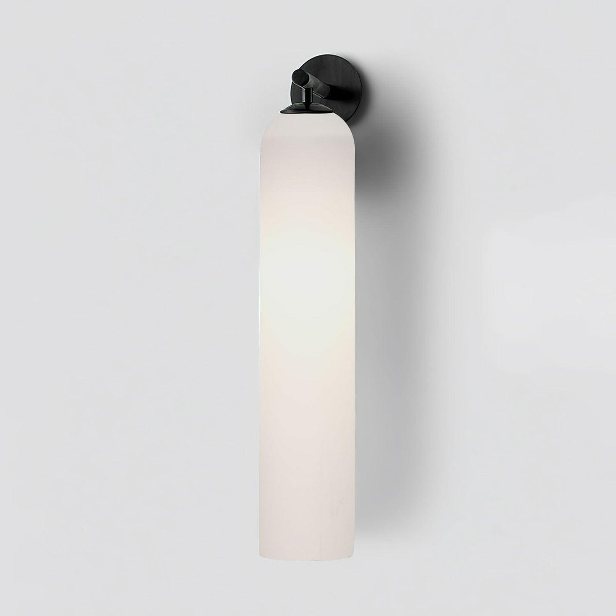 Aplique de pared cilíndrico de cristal, lámpara vertical de 19 pulgadas para sala de estar, dormitorio, pasillo, iluminación ambiental, montaje hacia arriba o hacia abajo, dorado, negro, níquel