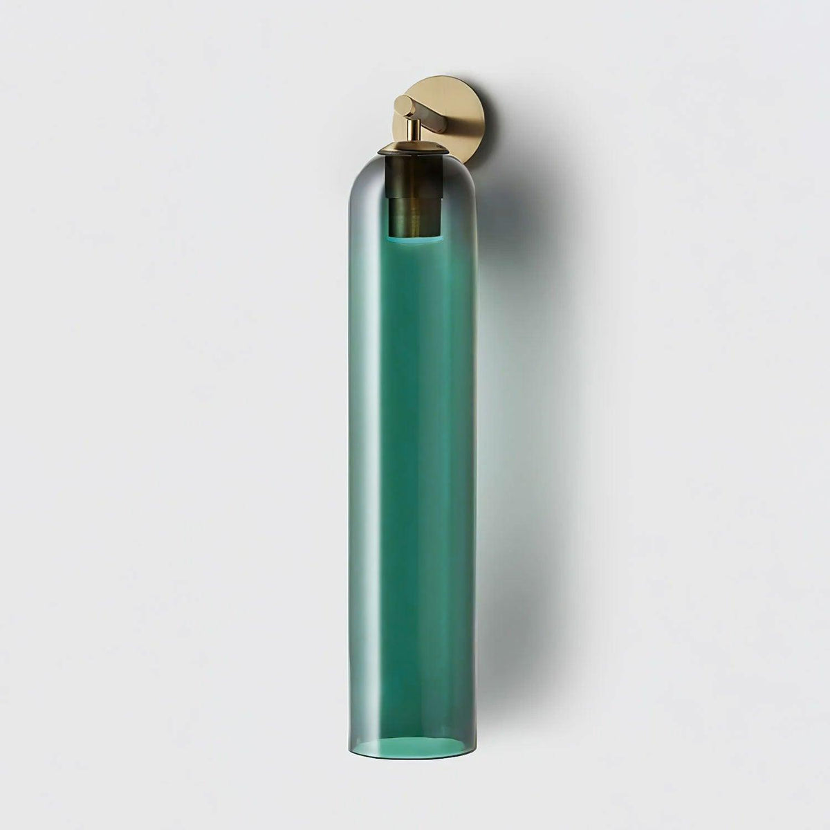 Aplique de pared cilíndrico de cristal, lámpara vertical de 19 pulgadas para sala de estar, dormitorio, pasillo, iluminación ambiental, montaje hacia arriba o hacia abajo, dorado, negro, níquel