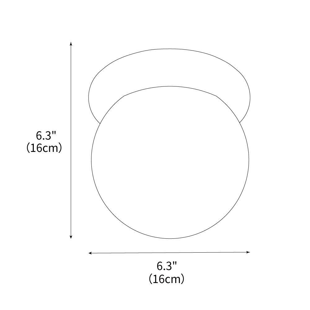 Plafondlamp, 16 cm, natuursteen glas, voor slaapkamer, hal en entree, plat model, zacht diffuus licht