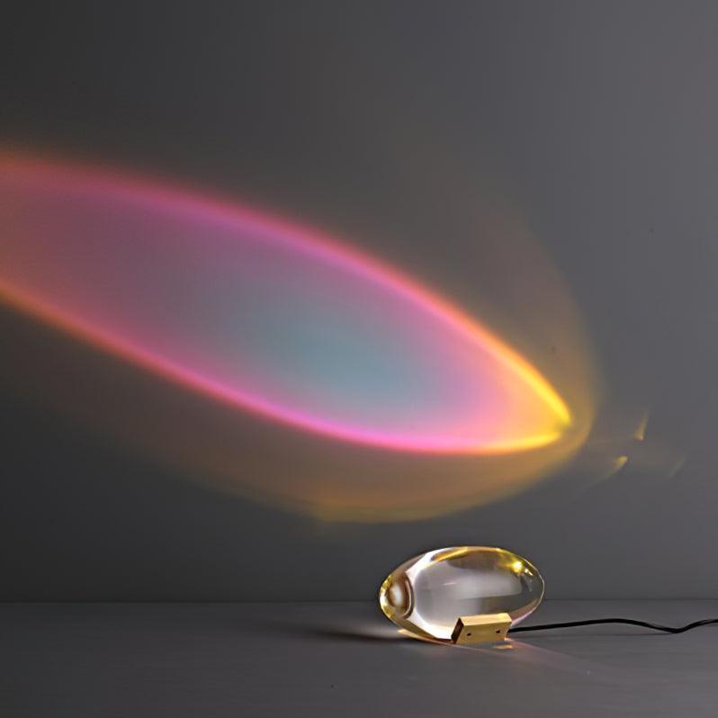 Nachttischlampe aus Chrom und Kristallglas mit farbwechselndem LED-Licht für Schlafzimmer, moderner Stimmungsleuchter für Nachttisch und Schreibtisch | Thomler
