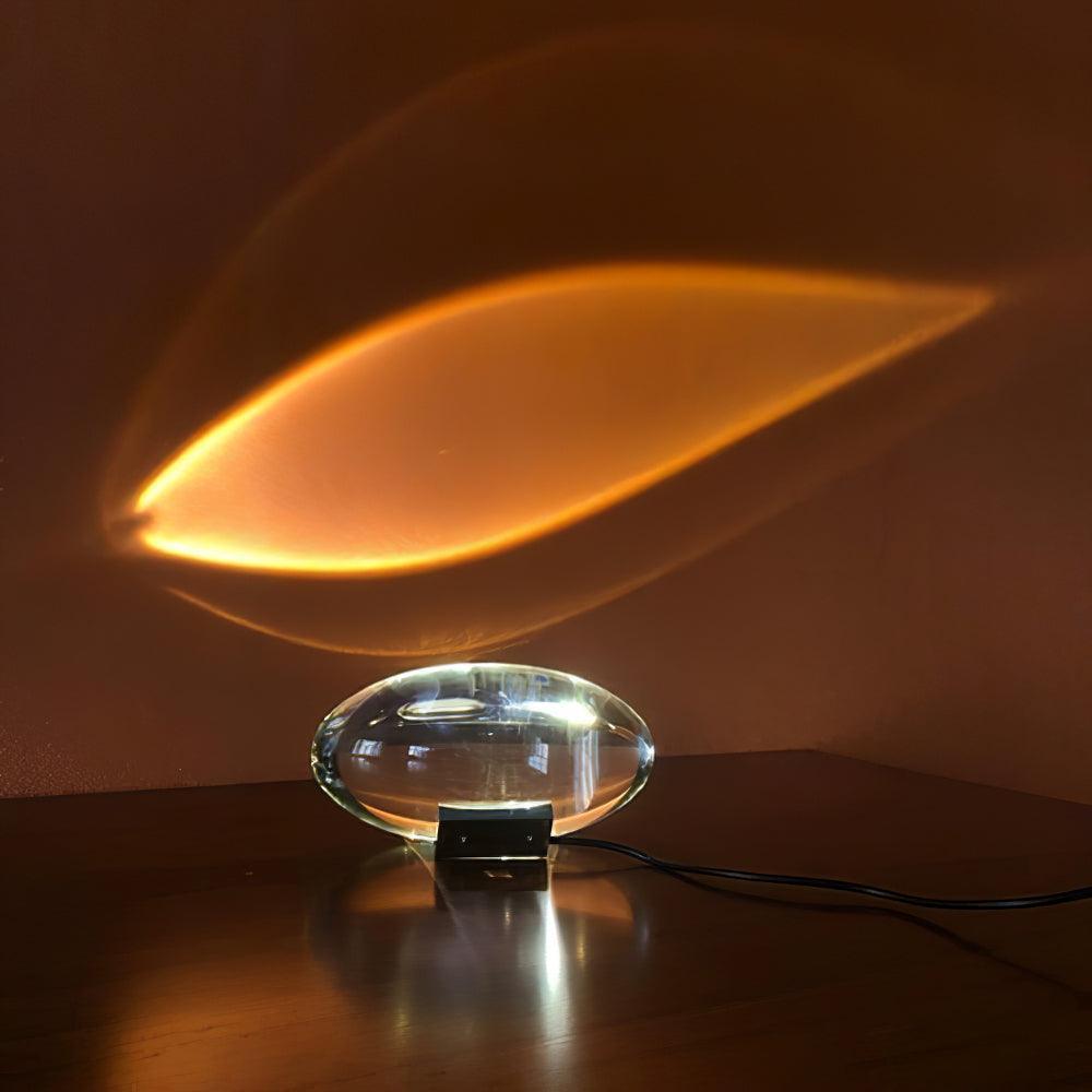 Nachttischlampe aus Chrom und Kristallglas mit farbwechselndem LED-Licht für Schlafzimmer, moderner Stimmungsleuchter für Nachttisch und Schreibtisch | Thomler