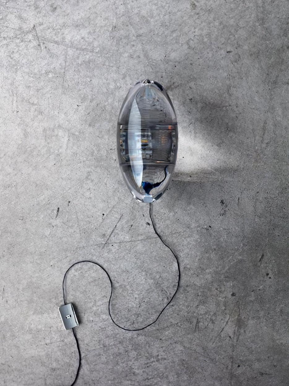 LED Desk Lamp Chrome Oval Crystal Glass 6.3 in Adjustable Color Temperature 3000K 4000K 6000K Bedside Accent Light for Bedroom Living Room O