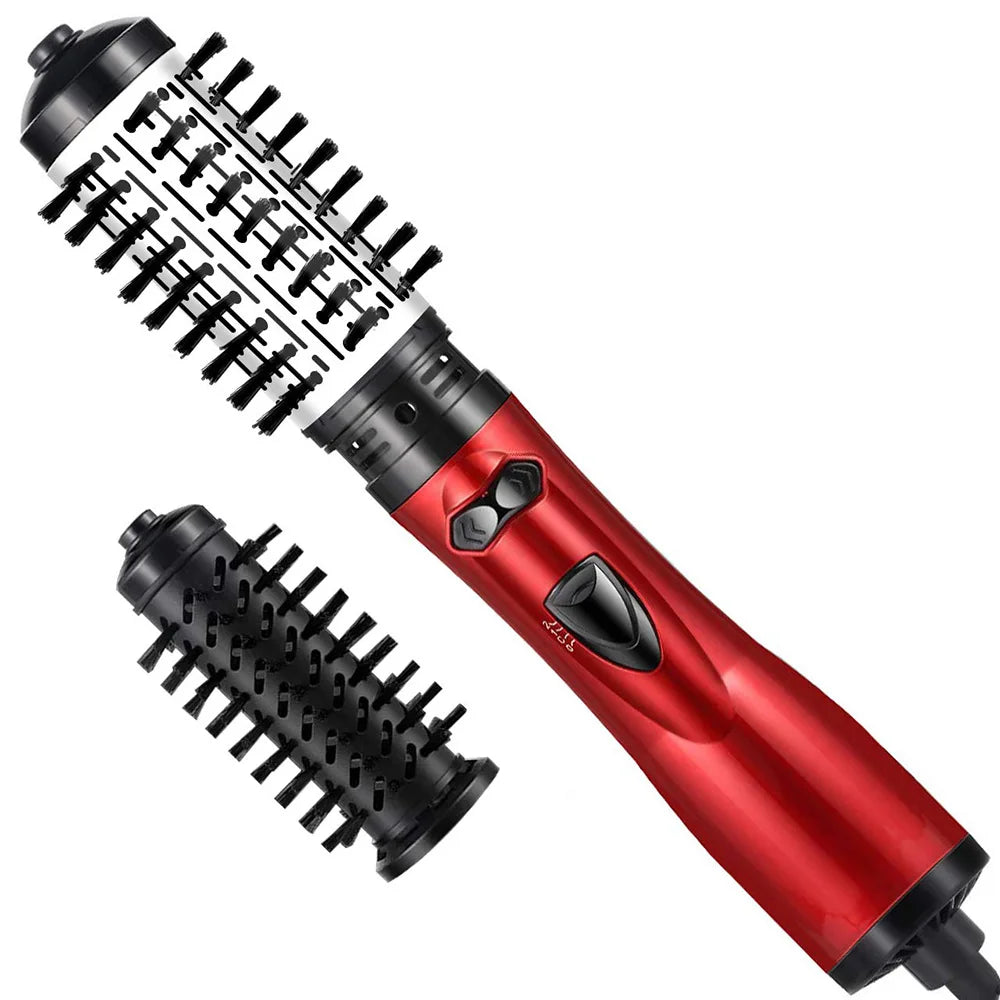 Volumizing Hot Air Brush with Rotating Barrel for Curls & Waves | Ionic Ceramic Styling Wand | Dual Voltage 1000W Hair Dryer Brush