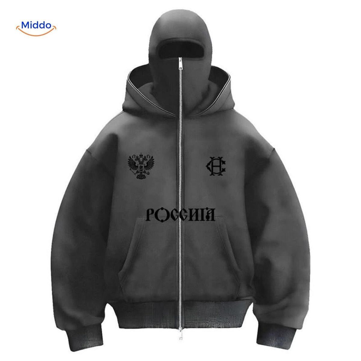 Cotton Double-Hood Pullover Sweatshirt – Unisex Fall & Winter Layering Essential for Men & Women